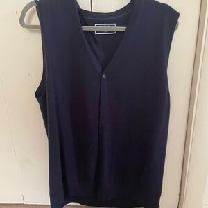 Cardigan vest, navy blue